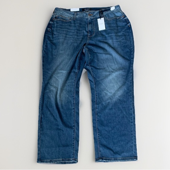 New Judy Blue Straight Leg High Waist Jeans 16W JB8601 DK - Picture 1 of 9